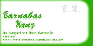 barnabas manz business card